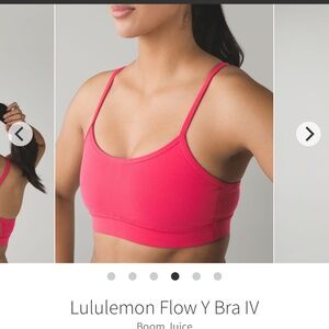 Size 4 lululemon flow y bra luon boom juice